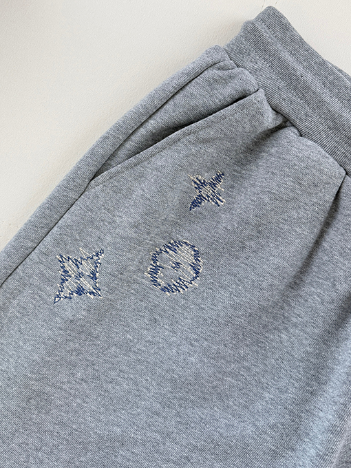 ルイヴィトンスーパーコピー コットン刺繍ロゴ入りショートパンツ
