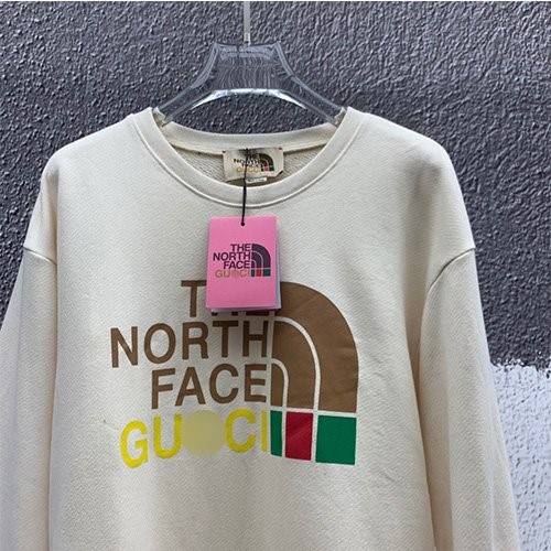 【グッチ】×【ノースフェイス 】メンズ レディース 長袖　スウェットTシャツ   