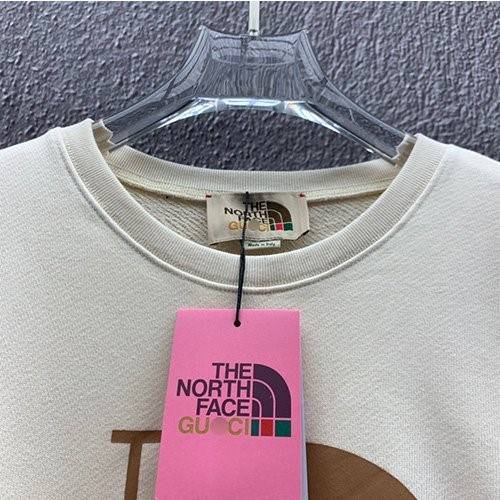 【グッチ】×【ノースフェイス 】メンズ レディース 長袖　スウェットTシャツ   