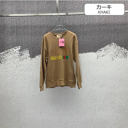 【グッチ】×【ノースフェイス 】メンズ レディース 長袖　スウェットTシャツ   