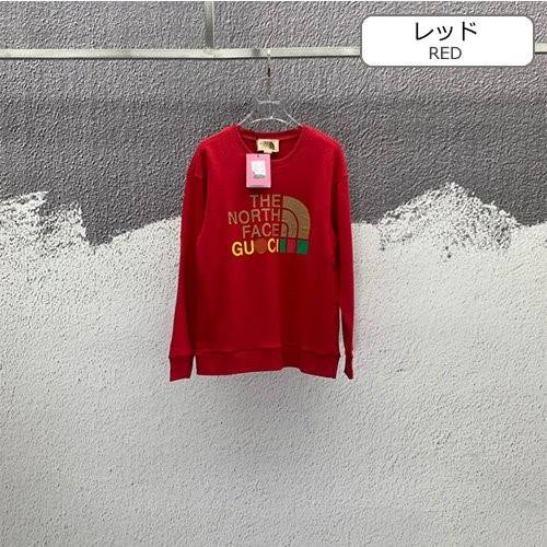 【グッチ】×【ノースフェイス 】メンズ レディース 長袖　スウェットTシャツ   