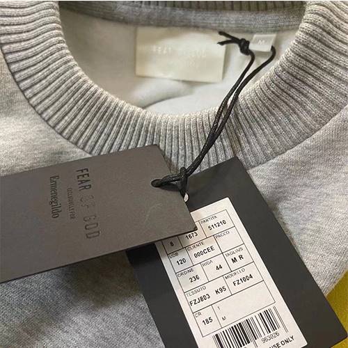 フィアオブゴッド偽物 × ZEGNA メンズ レディース 長袖　スウェットTシャツ