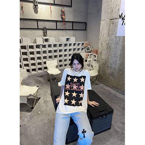 【グッチ】メンズ レディース 半袖Tシャツ 