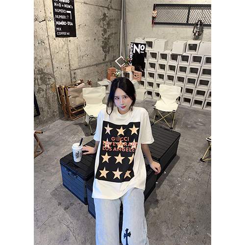【グッチ】メンズ レディース 半袖Tシャツ 