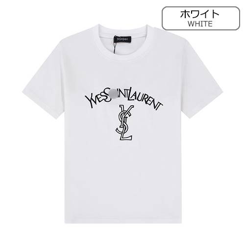 サンローランコピーメンズ レディース 半袖Tシャツ