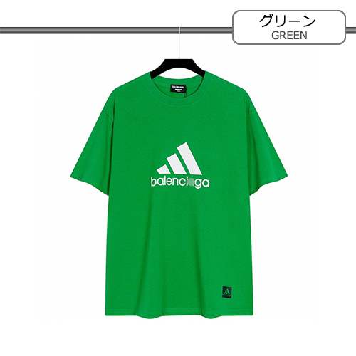 バレンシアガ偽物 × アディダス メンズ レディース 半袖Tシャツ