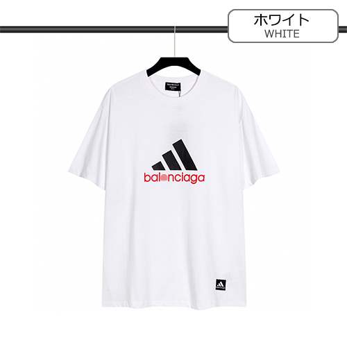 バレンシアガ偽物 × アディダス メンズ レディース 半袖Tシャツ