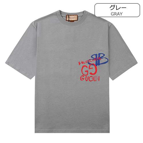 【グッチ】×【バレンシアガ】メンズ レディース 半袖Tシャツ 