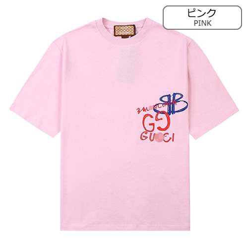 【グッチ】×【バレンシアガ】メンズ レディース 半袖Tシャツ 