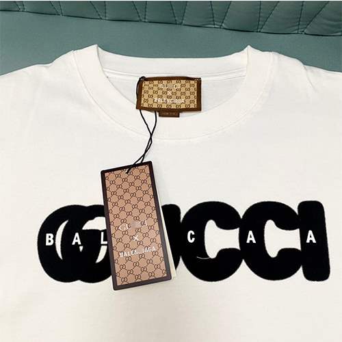 【バレンシアガ】×【グッチ】メンズ レディース 半袖Tシャツ 