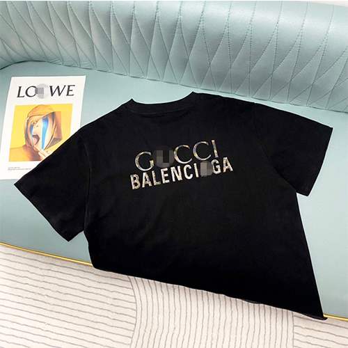 【バレンシアガ】×【グッチ】メンズ レディース 半袖Tシャツ 