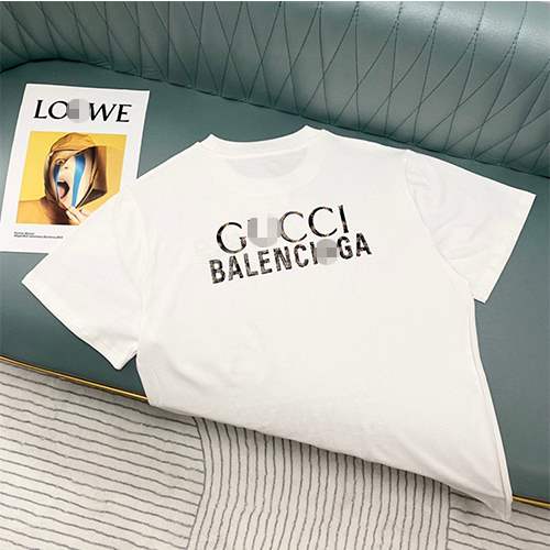 【バレンシアガ】×【グッチ】メンズ レディース 半袖Tシャツ 