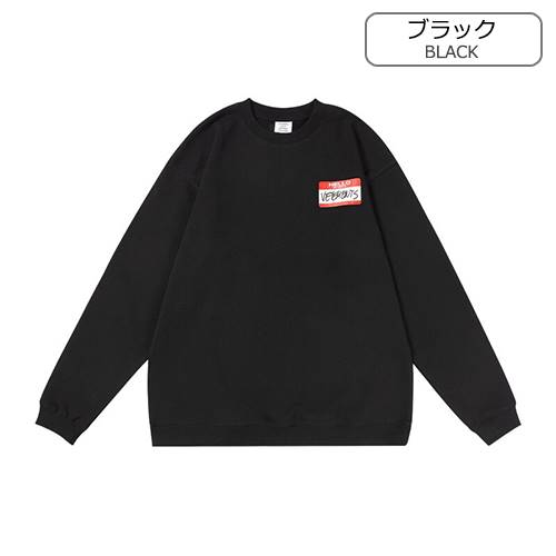 ヴェトモン偽物  メンズ レディース 長袖　スウェットTシャツ