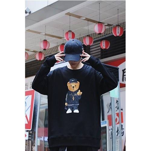 【オフホワイト】メンズ レディース 長袖　スウェットTシャツ  