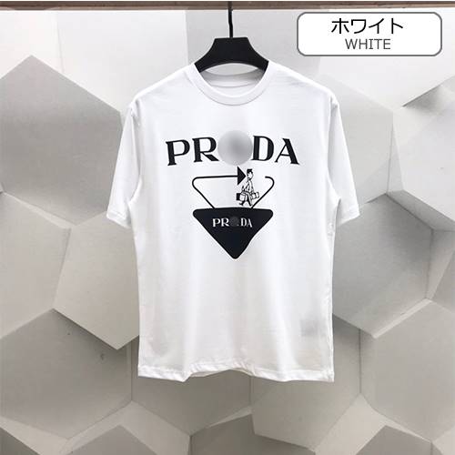 プラダ偽物メンズ レディース 半袖Tシャツ