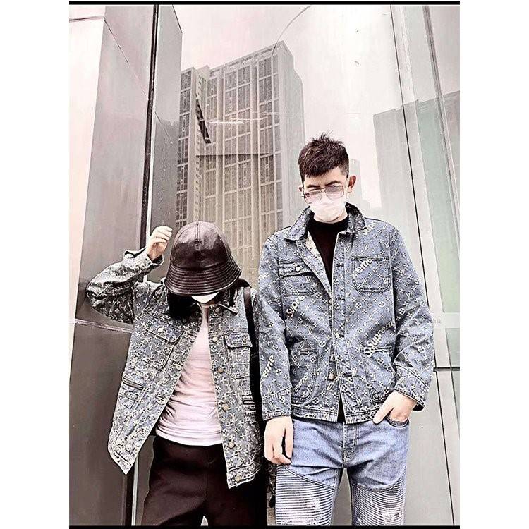 【ルイヴ*トン L*uis Vuitt*n】×【シュプリーム S*PREME】  Gジャン　デニムジャケット 