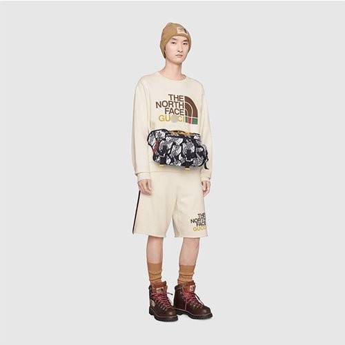 【グッチ】×【ノースフェイス 】メンズ レディース 長袖　スウェットTシャツ   
