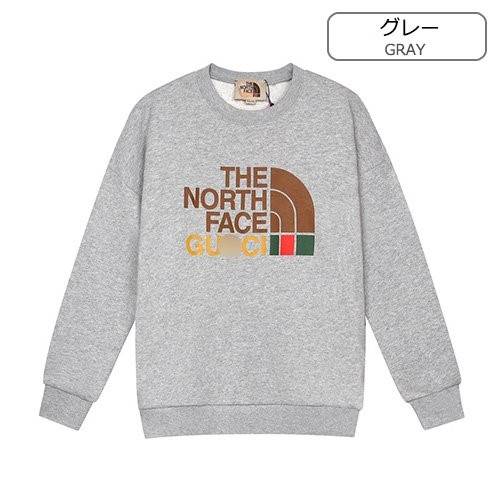 【グッチ】×【ノースフェイス 】メンズ レディース 長袖　スウェットTシャツ   