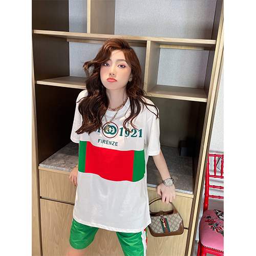 【グッチ】メンズ レディース 半袖Tシャツ 