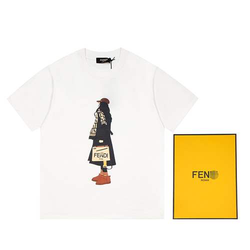 【フェンディ】メンズ レディース 半袖Tシャツ 