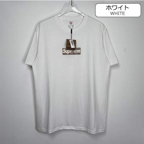 シュプリーム偽物×バーバリーメンズ レディース 半袖Tシャツ