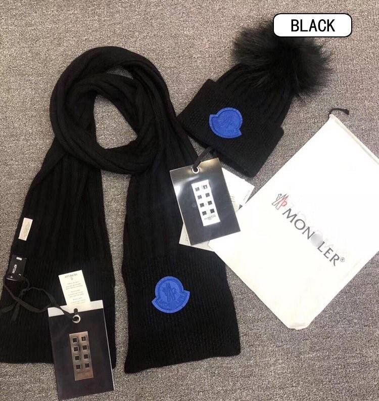 【モンクレール MONCL*R】マフラー ニット 帽子 セット 
