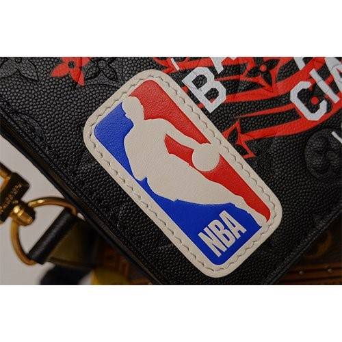 ルイヴィトンスーパーコピースタジオ メッセンジャー バッグ NBA 21FW 限定 ブラック レザー M58498