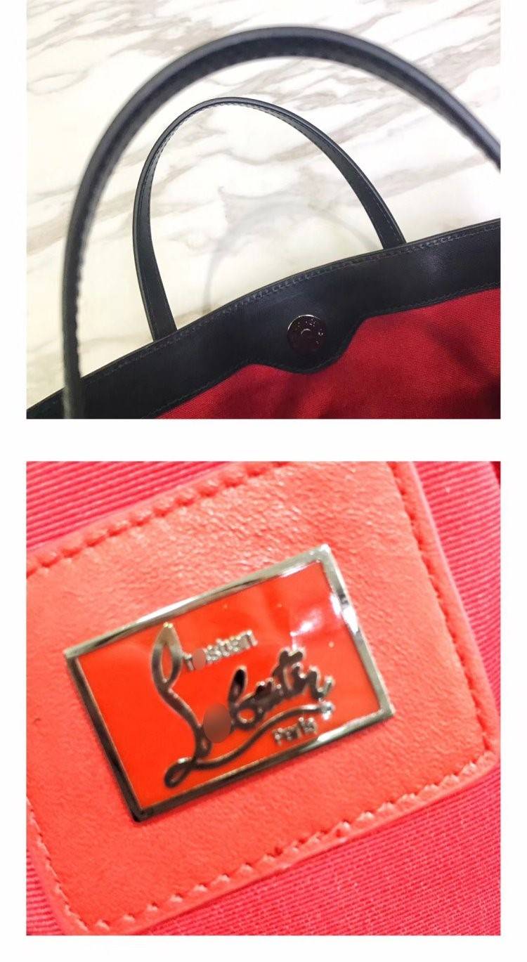 クリスチャンルブタン偽物  高品質 ハンドバッグ　イタリア キャンバスバック