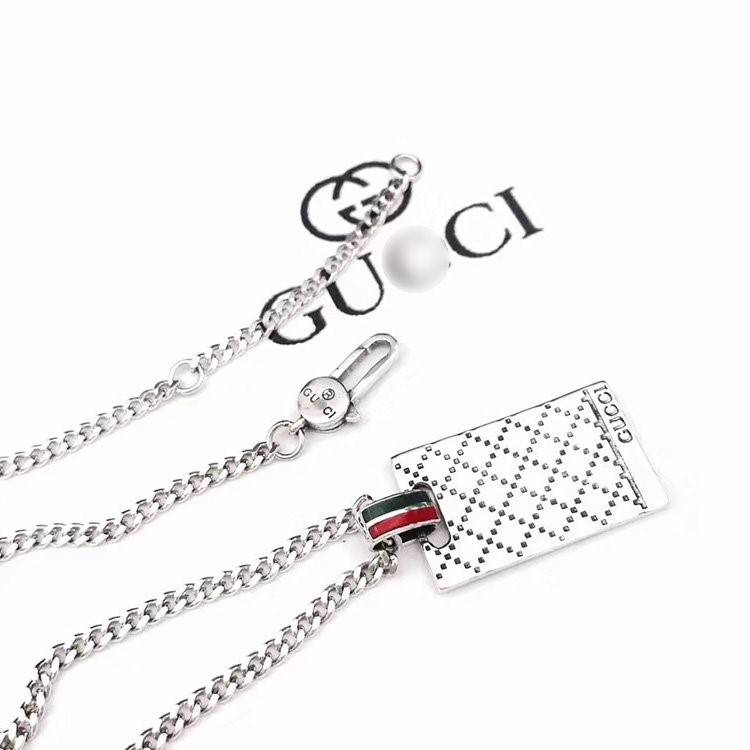 グッチ偽物チェーン ペンダント セット ネックレス   シルバー