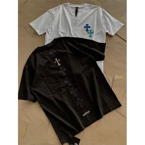 クロムハーツ偽物 メンズ レディース 半袖Tシャツ