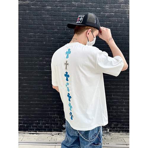 クロムハーツ偽物 メンズ レディース 半袖Tシャツ