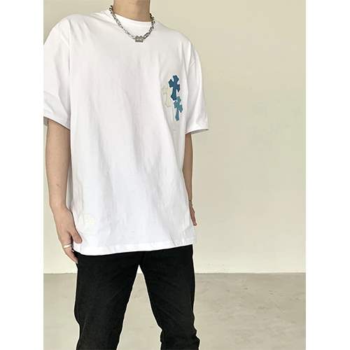 クロムハーツ偽物 メンズ レディース 半袖Tシャツ