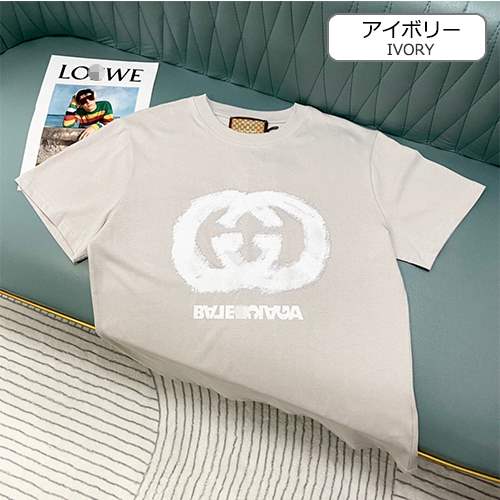 【バレンシアガ】×【グッチ】メンズ レディース 半袖Tシャツ 