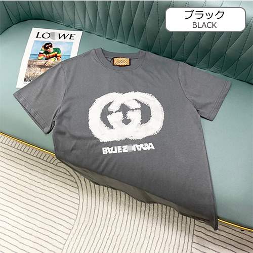 【バレンシアガ】×【グッチ】メンズ レディース 半袖Tシャツ 