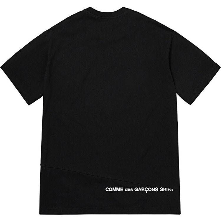 【シュプリ*ム S*PREME】x【 Comme des Garçons】 SHIRT Split Box Logo Tee 高品質メンズ レディース 半袖Tシャツ