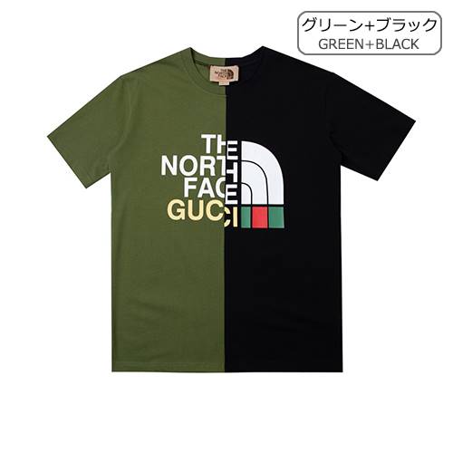 グッチスーパーコピー×【ノースフェイス】メンズ レディース 半袖Tシャツ