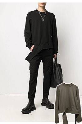 【リックオウエンス】メンズ レディース 長袖　スウェットTシャツ  
