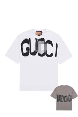 【バレンシアガ】×【グッチ】メンズ レディース 半袖Tシャツ 