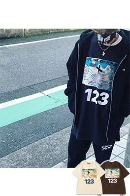アルアルアル123 × フィアオブゴッド  メンズ レディース 半袖Tシャツ