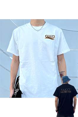 【バレンシアガ】×【グッチ】メンズ レディース 半袖Tシャツ 