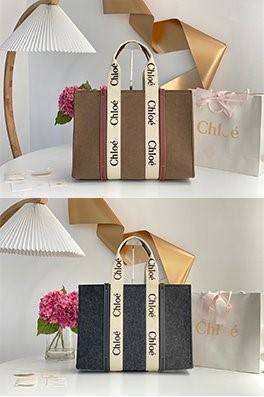 【クロエ】Woody tote トートバッグ  