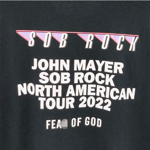【フィアオブゴッド】×【SOB ROCK】メンズ レディース 半袖Tシャツ 