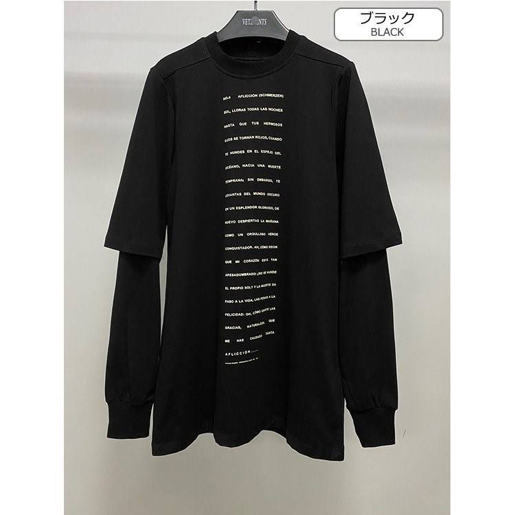 【リックオウエンス】高品質 メンズ レディース 長袖Tシャツ  