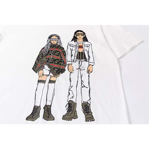 【フェンディ】メンズ レディース 半袖Tシャツ 