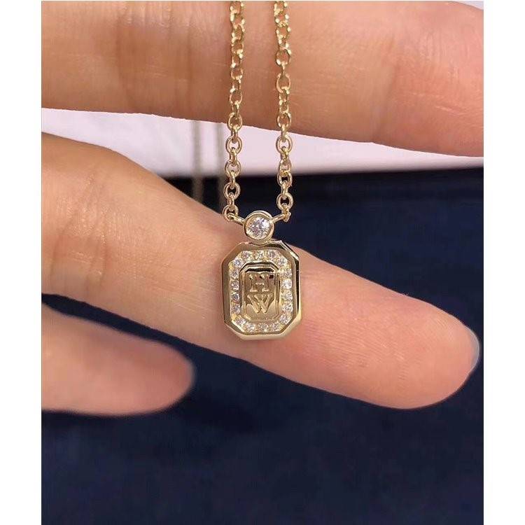 【HARRY  WISTON】18Kゴールド+南アフリカダイヤモンド ネックレス アクセサリー    