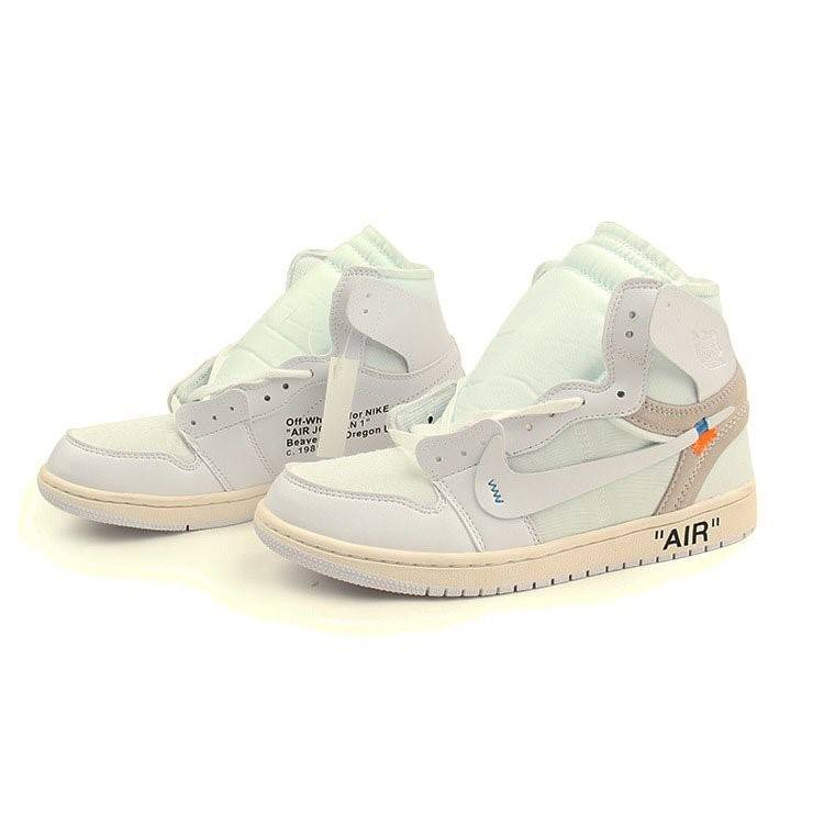 【オ*ホワイト OFF WHITE】Air Jordan 1 Off White AJ1 スニーカー 