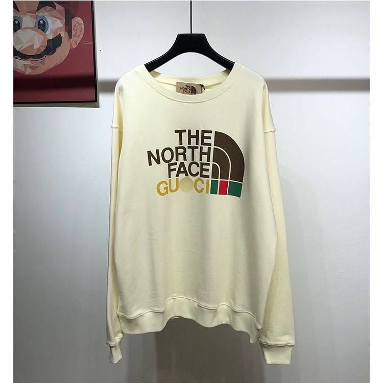 【グッチ】×【ノースフェイス 】高品質 メンズ レディース 長袖　スウェットTシャツ 