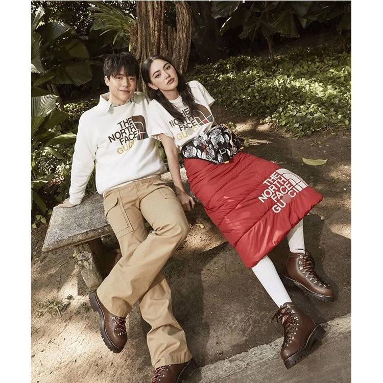 【グッチ】×【ノースフェイス 】高品質 メンズ レディース 長袖　スウェットTシャツ 