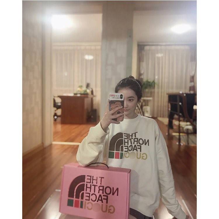 【グッチ】×【ノースフェイス 】高品質 メンズ レディース 長袖　スウェットTシャツ 