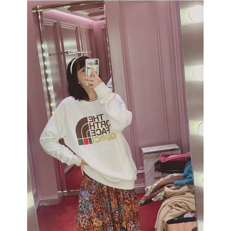 【グッチ】×【ノースフェイス 】高品質 メンズ レディース 長袖　スウェットTシャツ 